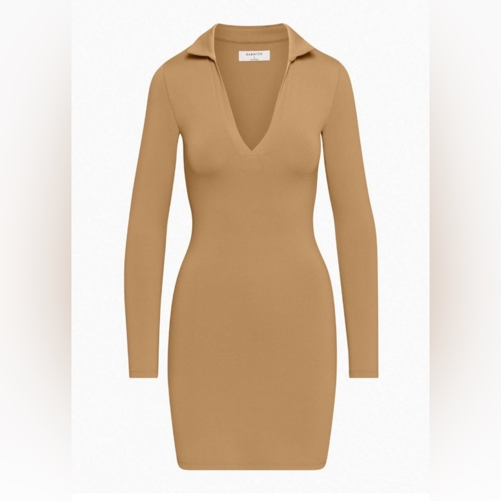 Aritzia Babaton Contour Polo Longsleeve Dress